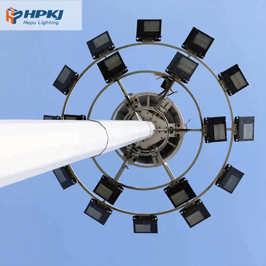 Hepu Outdoor High Mast light 30m 35m 40m high mast lighting pole with